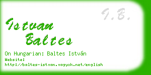 istvan baltes business card
